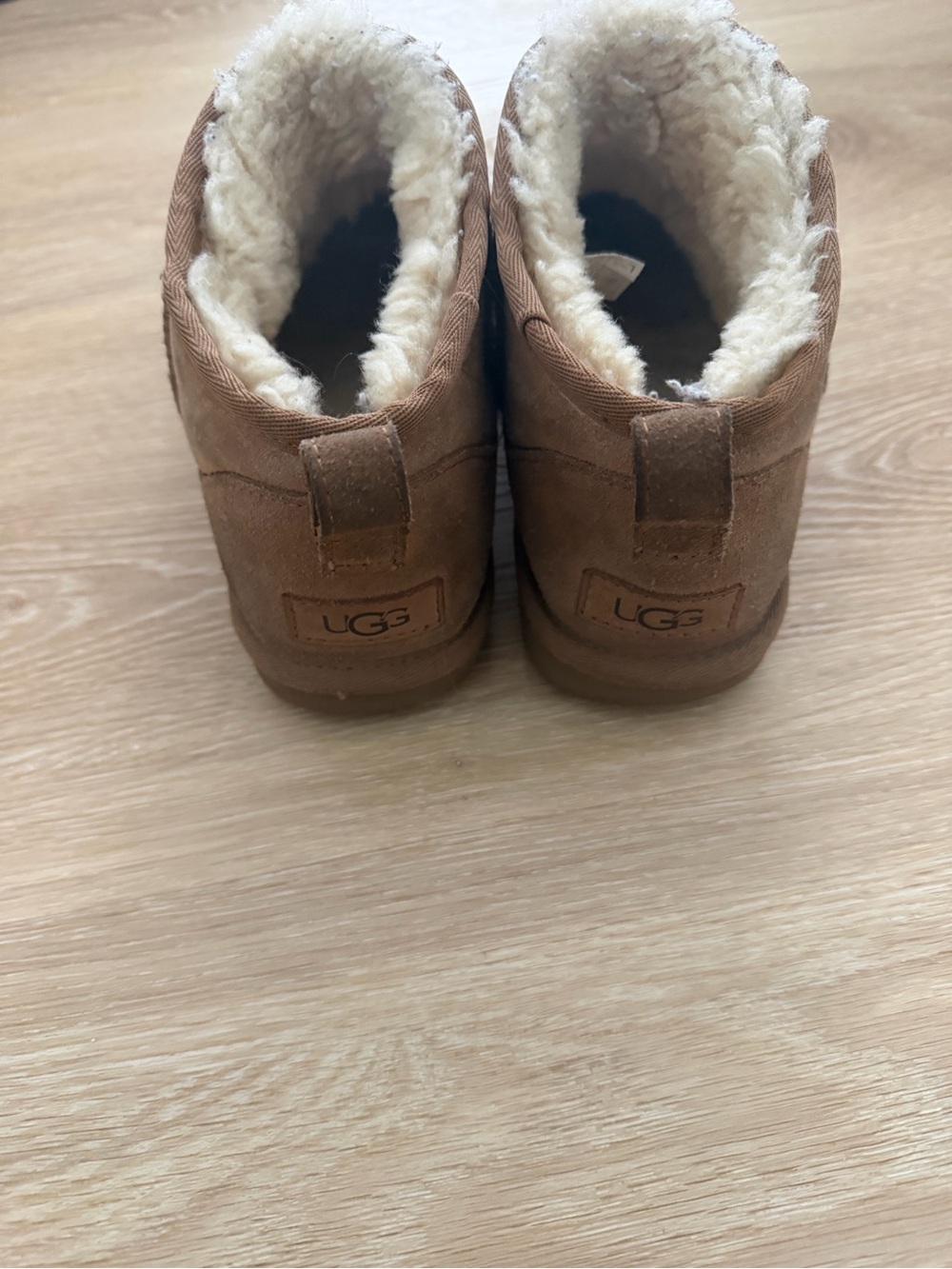 UGG Chestnut Brown Shearling-Lined Ankle Slippers - Picture 3 of 5